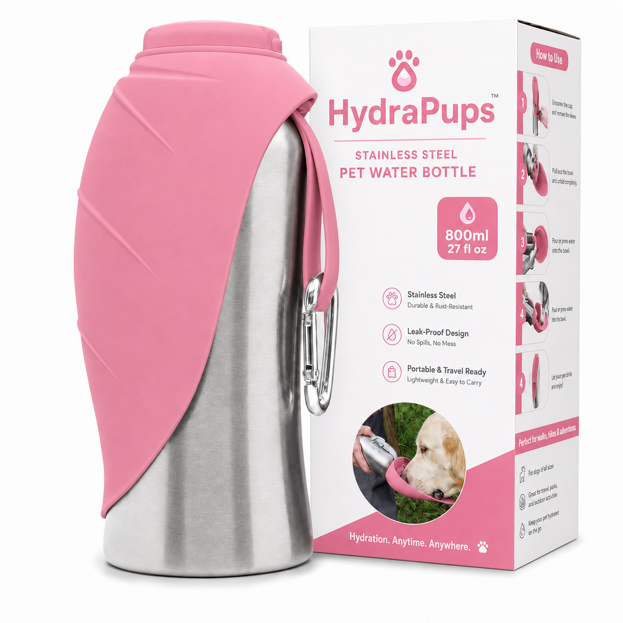 HydraPups™ Dog Water Bottle Large