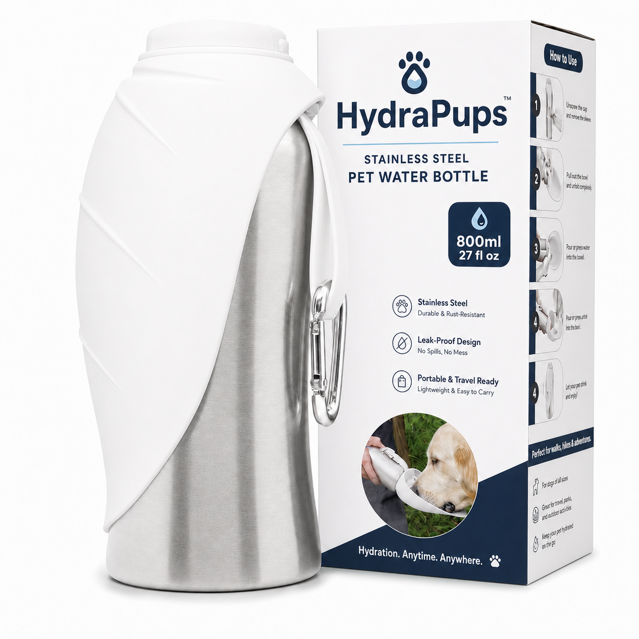 HydraPups™ Dog Water Bottle Large